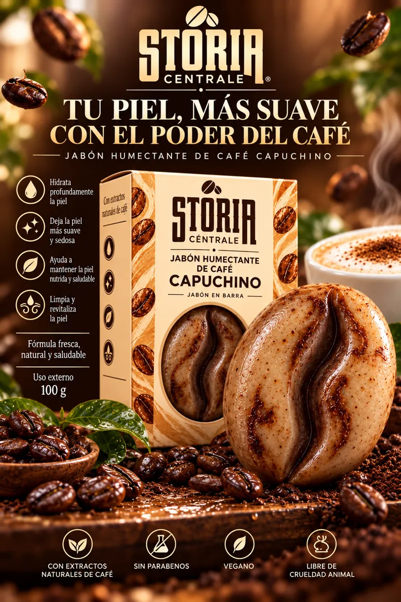 Jabón humectante Capuchino: tu piel más suave con el poder del café